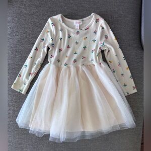 Floral Cream Tutu Dress